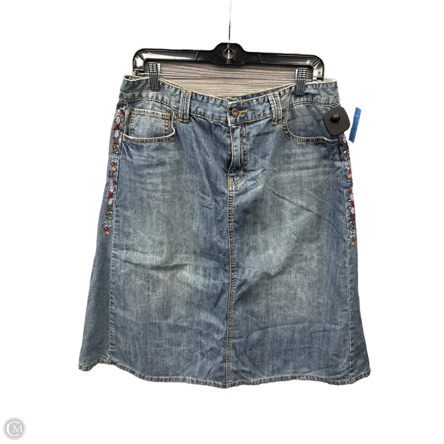 Skirt Midi By Tommy Hilfiger In Blue Denim, Size: 14