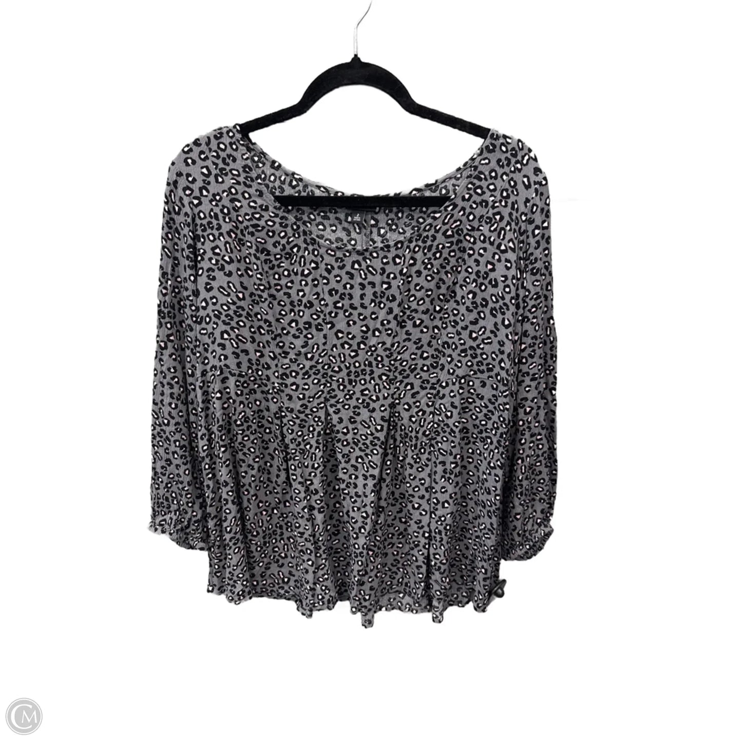 Top 3/4 Sleeve By Torrid In Grey, Size: 2x