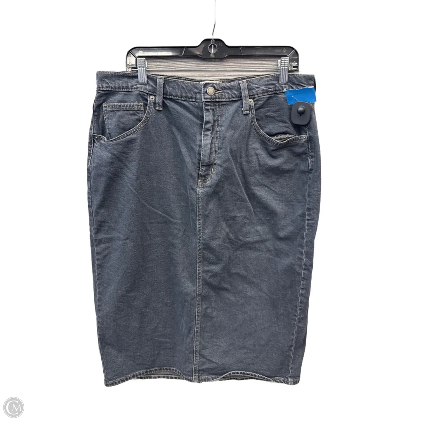 Skirt Midi By Universal Thread In Blue Denim, Size: 14