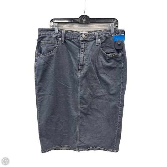 Skirt Midi By Universal Thread In Blue Denim, Size: 14