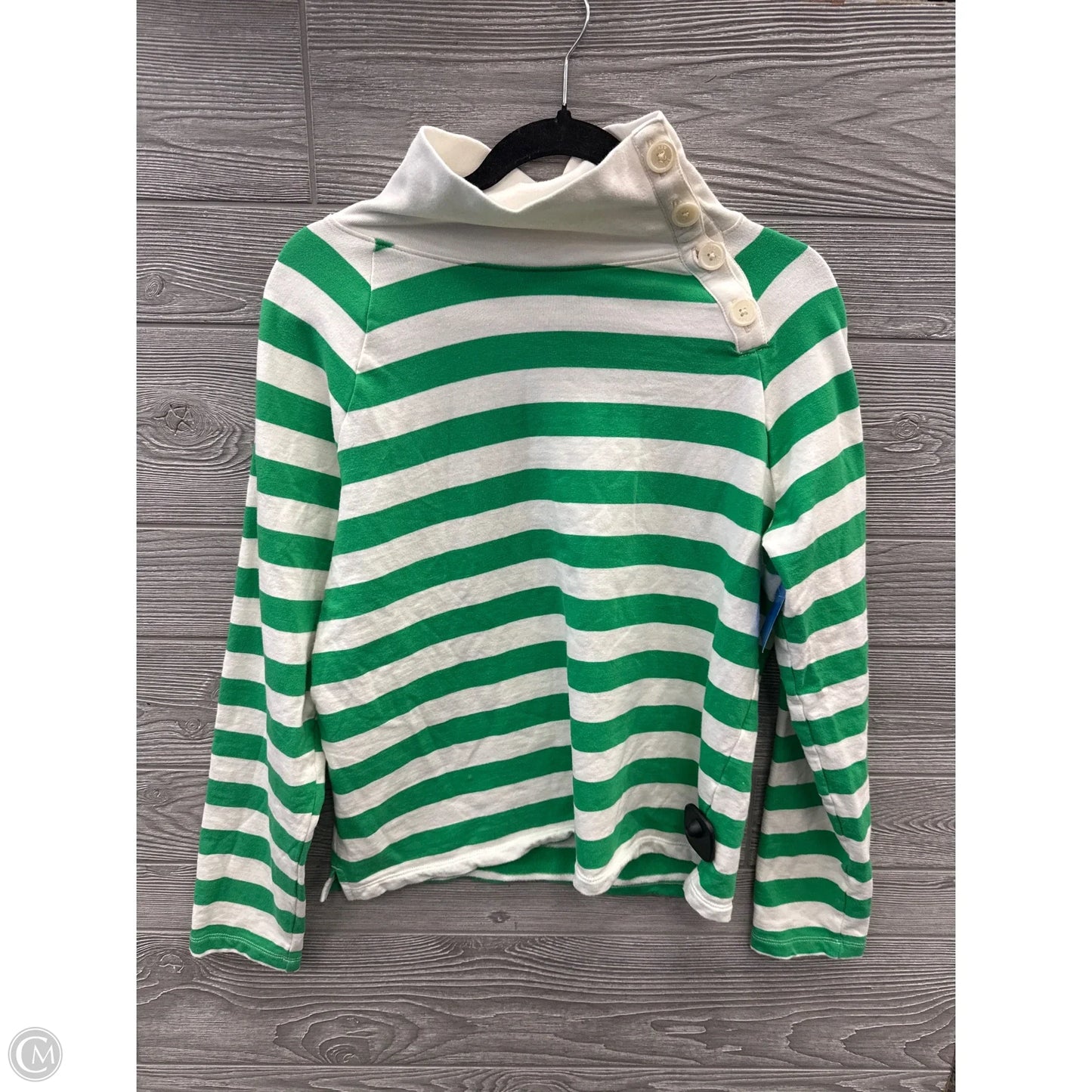 Top Long Sleeve By J. Crew In Green, Size: S