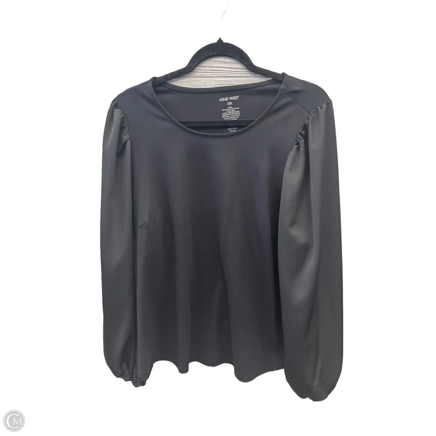 Top Long Sleeve By Nine West Apparel In Black, Size: Xxl