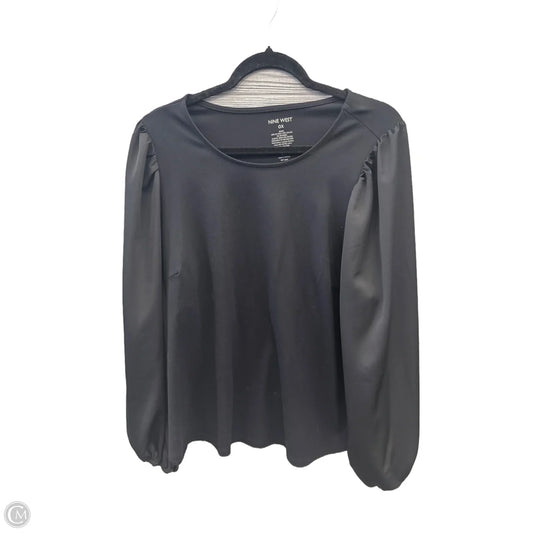Top Long Sleeve By Nine West Apparel In Black, Size: Xxl