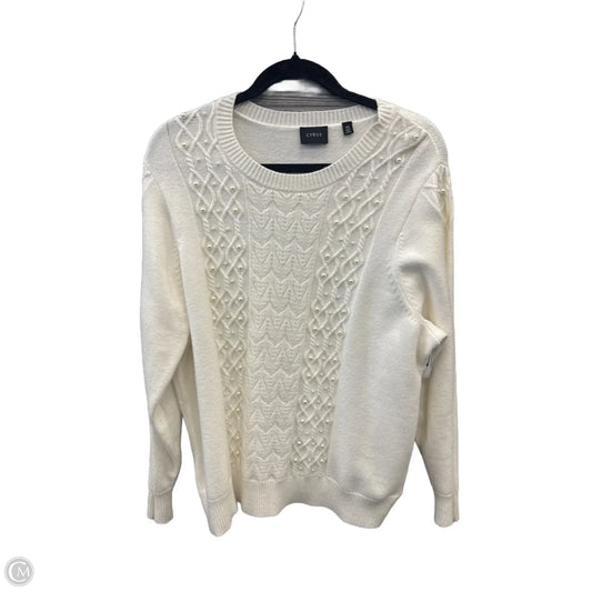 Sweater By Cyrus In White, Size: 2x