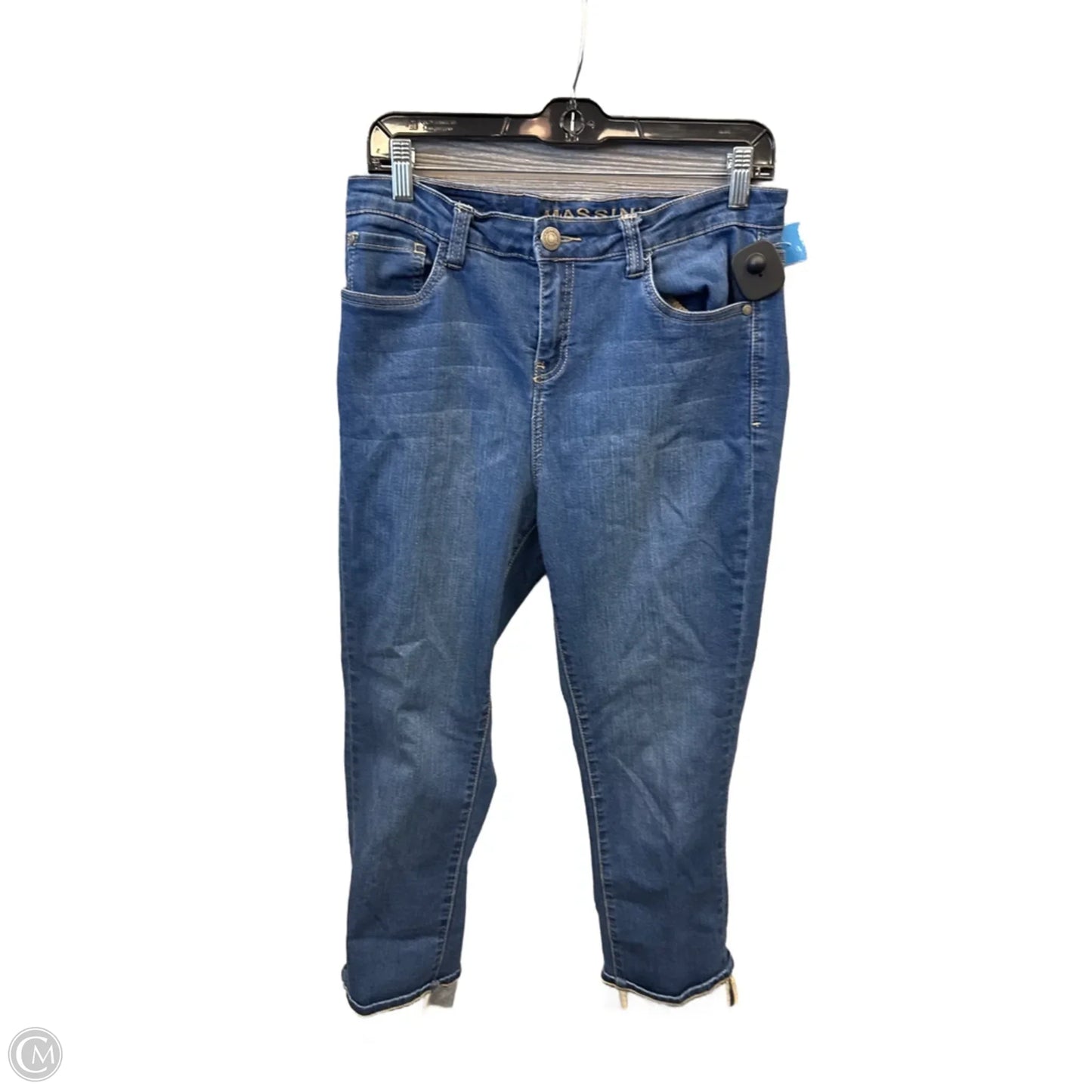 Jeans Cropped By Massini In Blue Denim, Size: 10