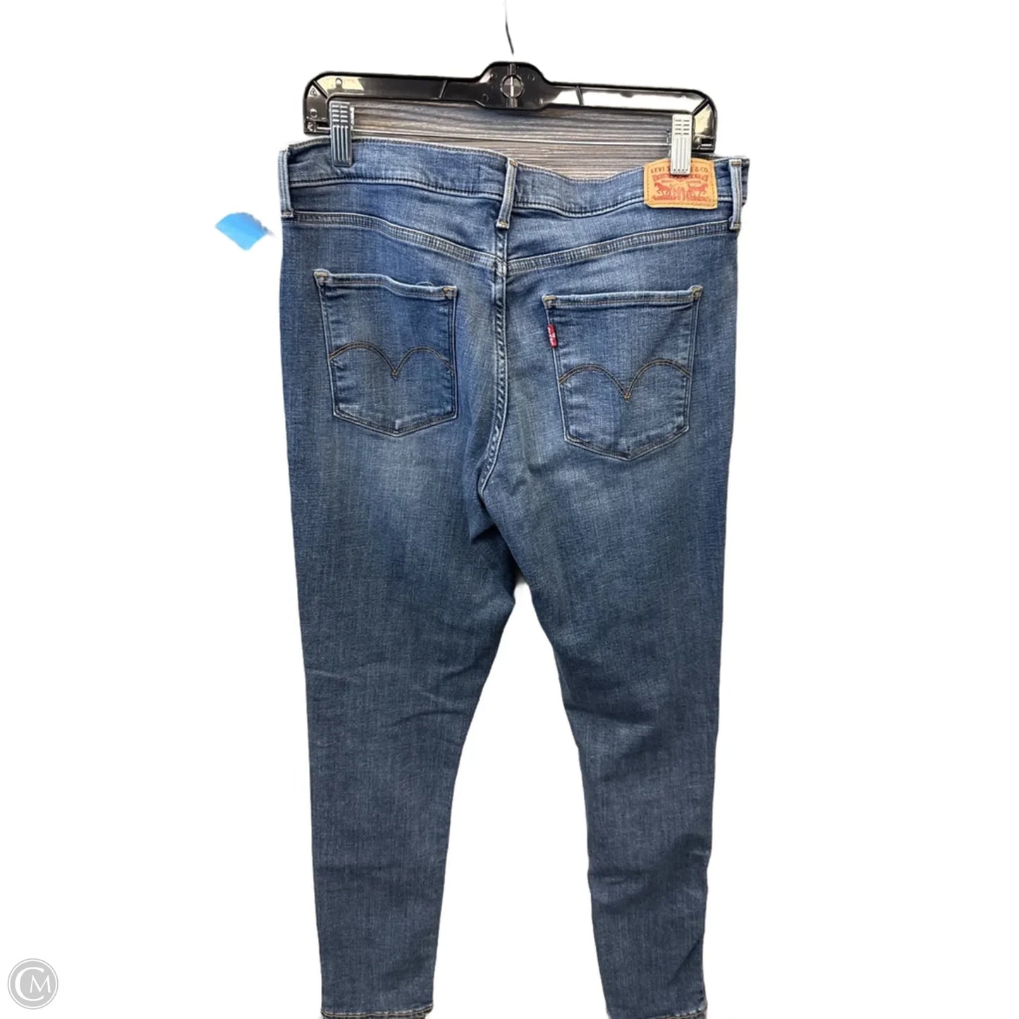 Jeans Skinny By Levis In Blue Denim, Size: 14