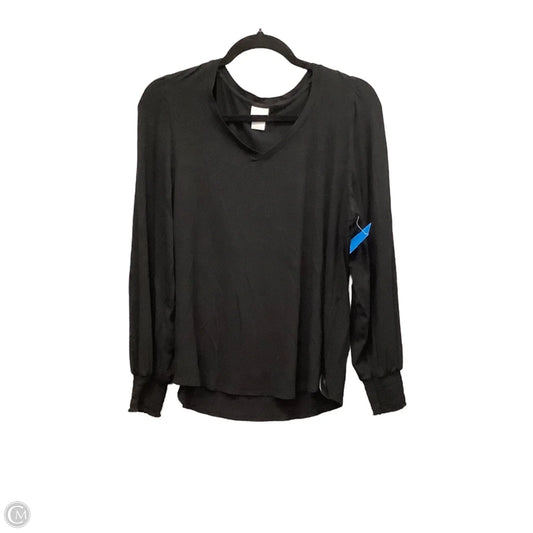 Top Long Sleeve By Chicos In Black, Size: M