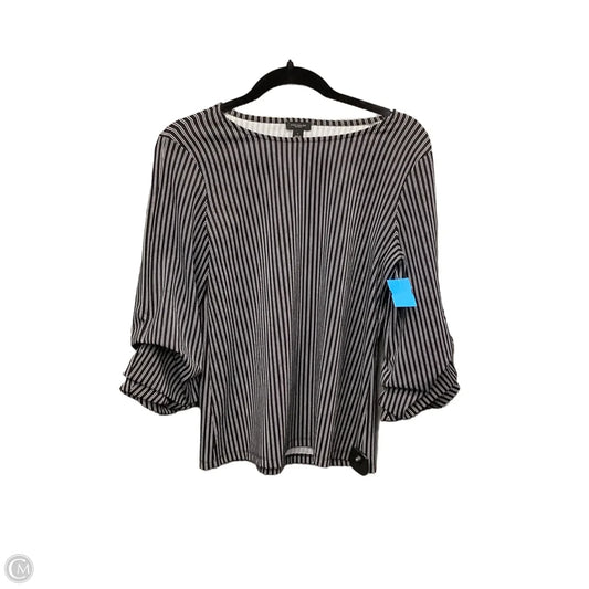 Blouse 3/4 Sleeve By Ann Taylor In Black, Size: S
