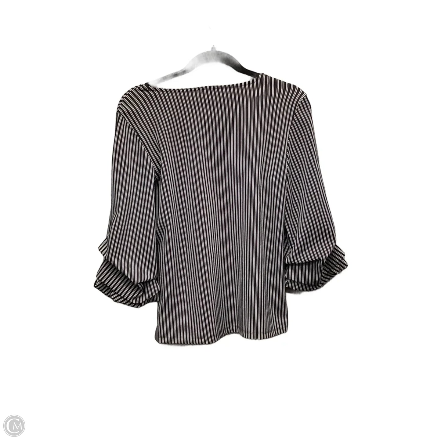 Blouse 3/4 Sleeve By Ann Taylor In Black, Size: S