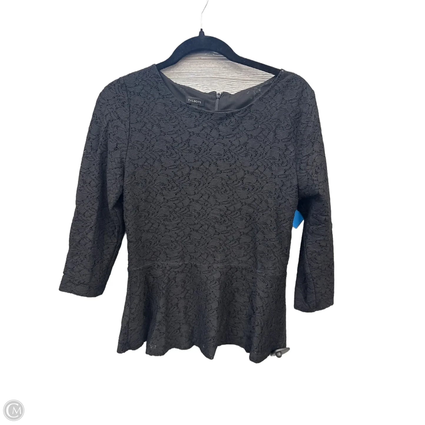 Blouse Long Sleeve By Talbots In Black, Size: M