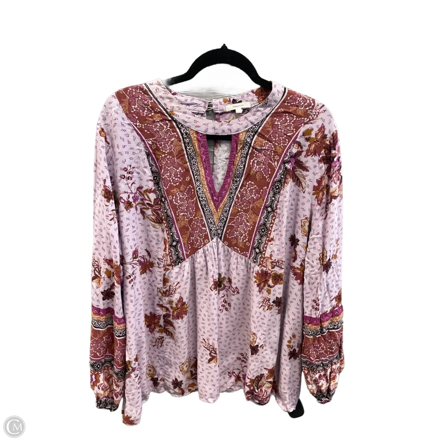 Top Long Sleeve By Maurices In Purple, Size: 2x