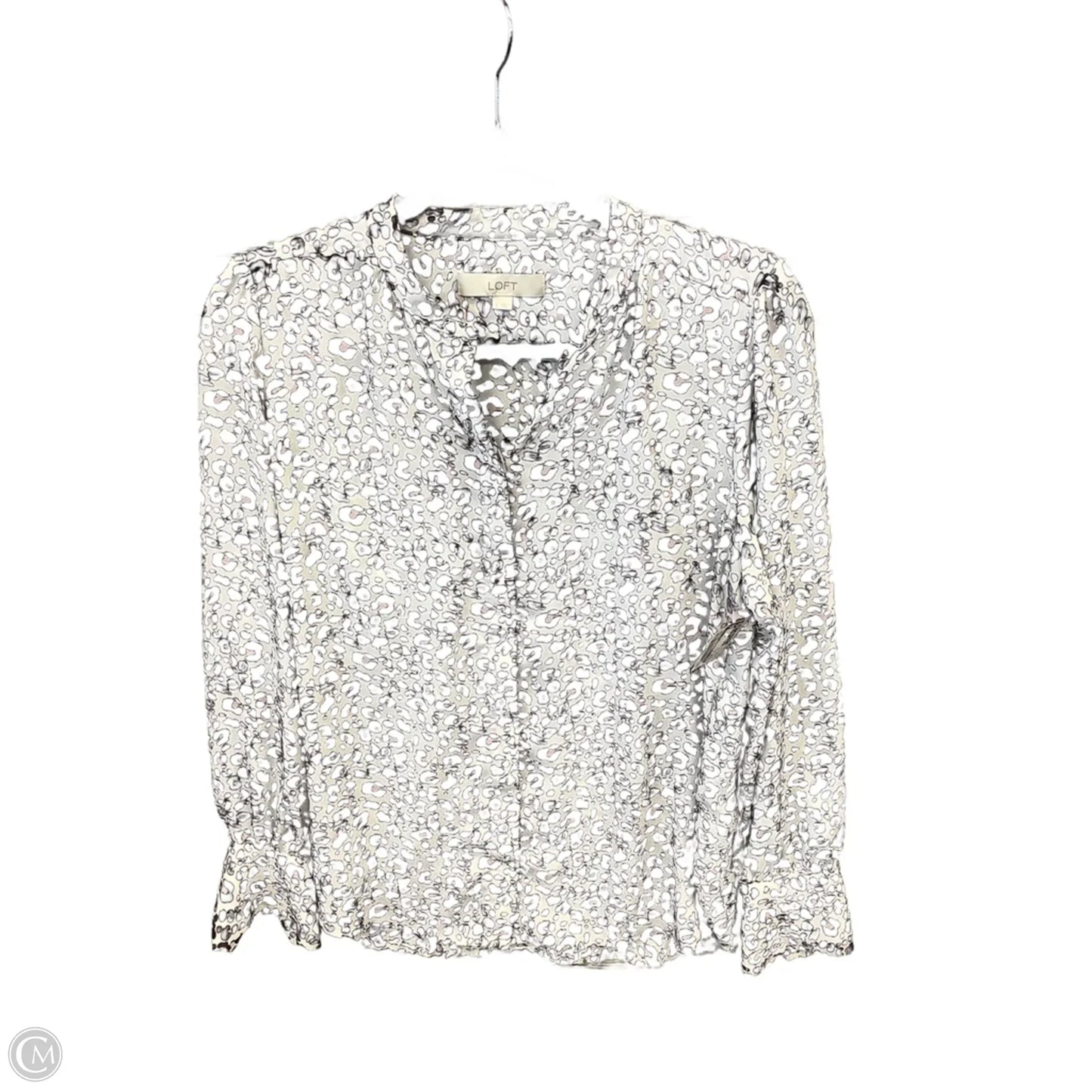 Blouse Long Sleeve By Loft In Animal Print, Size: S