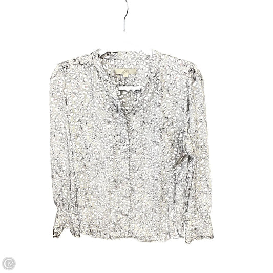Blouse Long Sleeve By Loft In Animal Print, Size: S