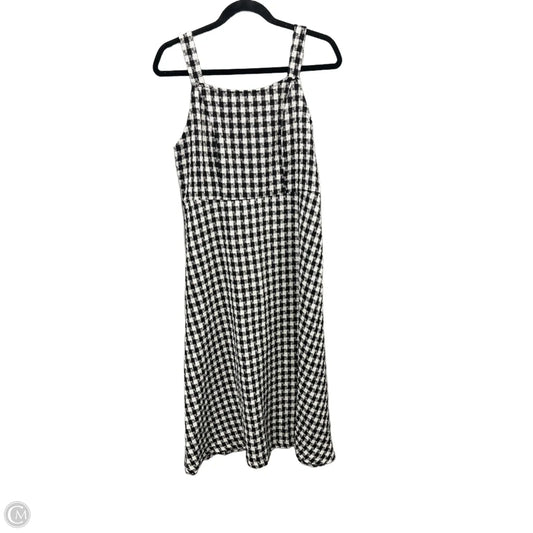 Dress Casual Midi By Dazy In Black & White, Size: L