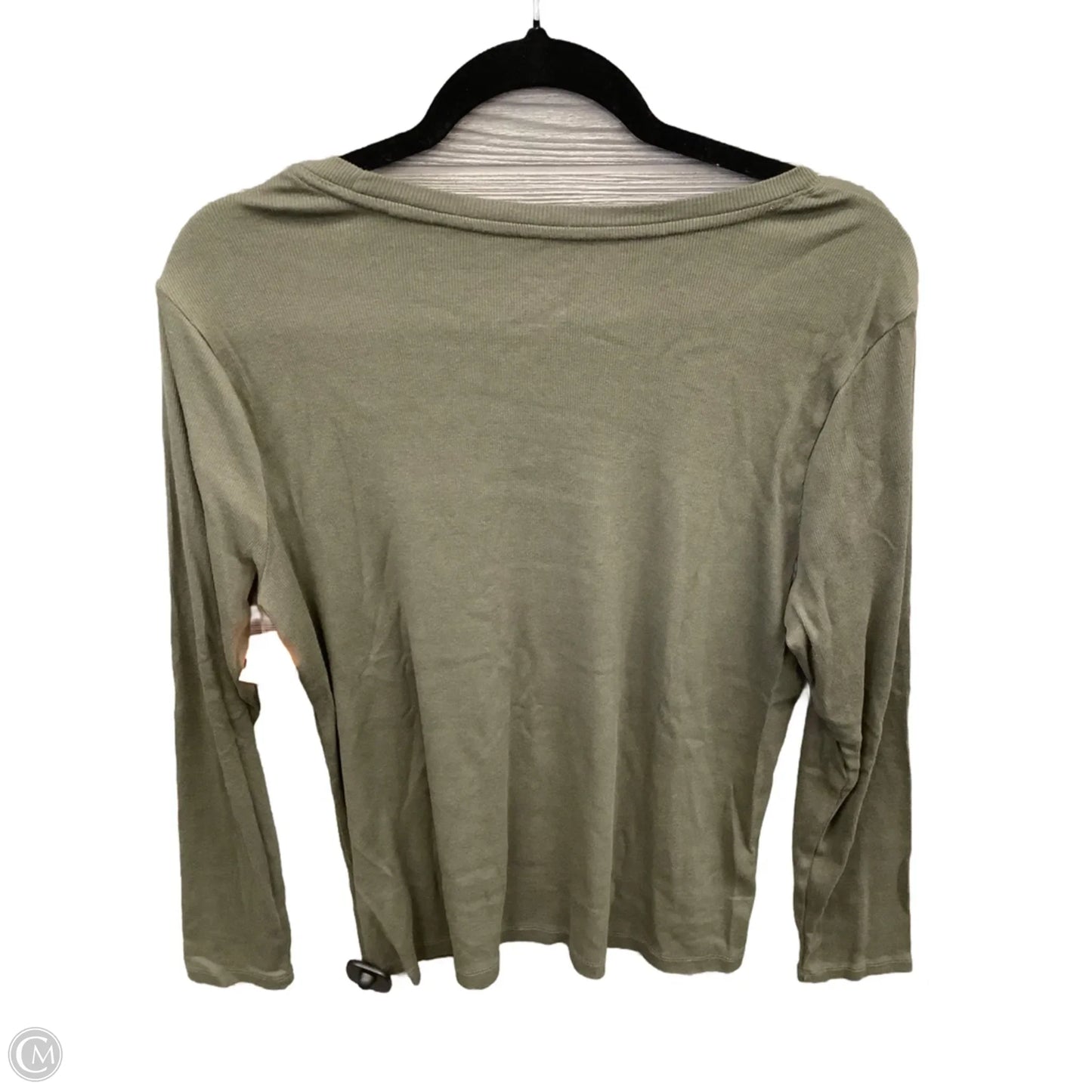 Top Long Sleeve Basic By A New Day In Green, Size: Xl