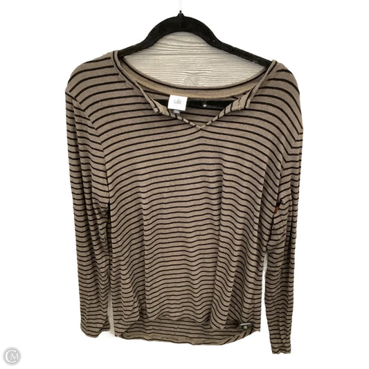 Top Long Sleeve By Cabi In Striped Pattern, Size: L