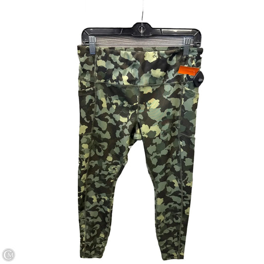 Athletic Leggings By Avia In Green, Size: L