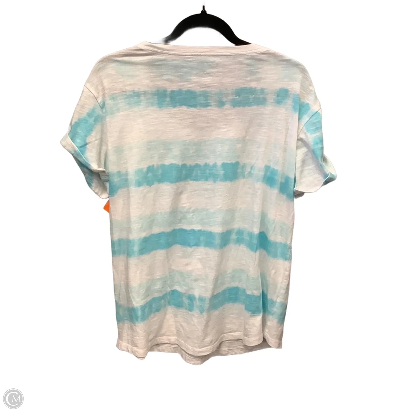 Top Short Sleeve By Ana In Blue & White, Size: L