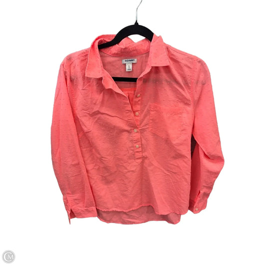 Top Long Sleeve By Old Navy In Orange, Size: M