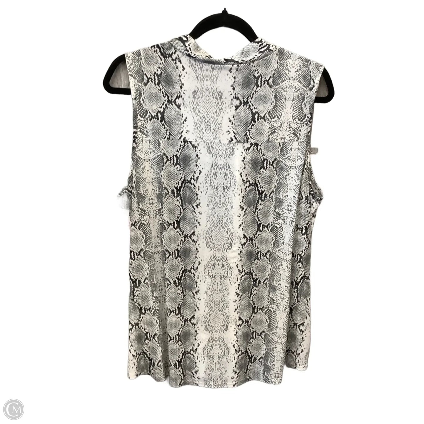 Top Sleeveless By Siren Lily In Snakeskin Print, Size: 1x
