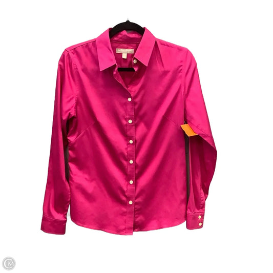Top Long Sleeve By Banana Republic In Pink, Size: M
