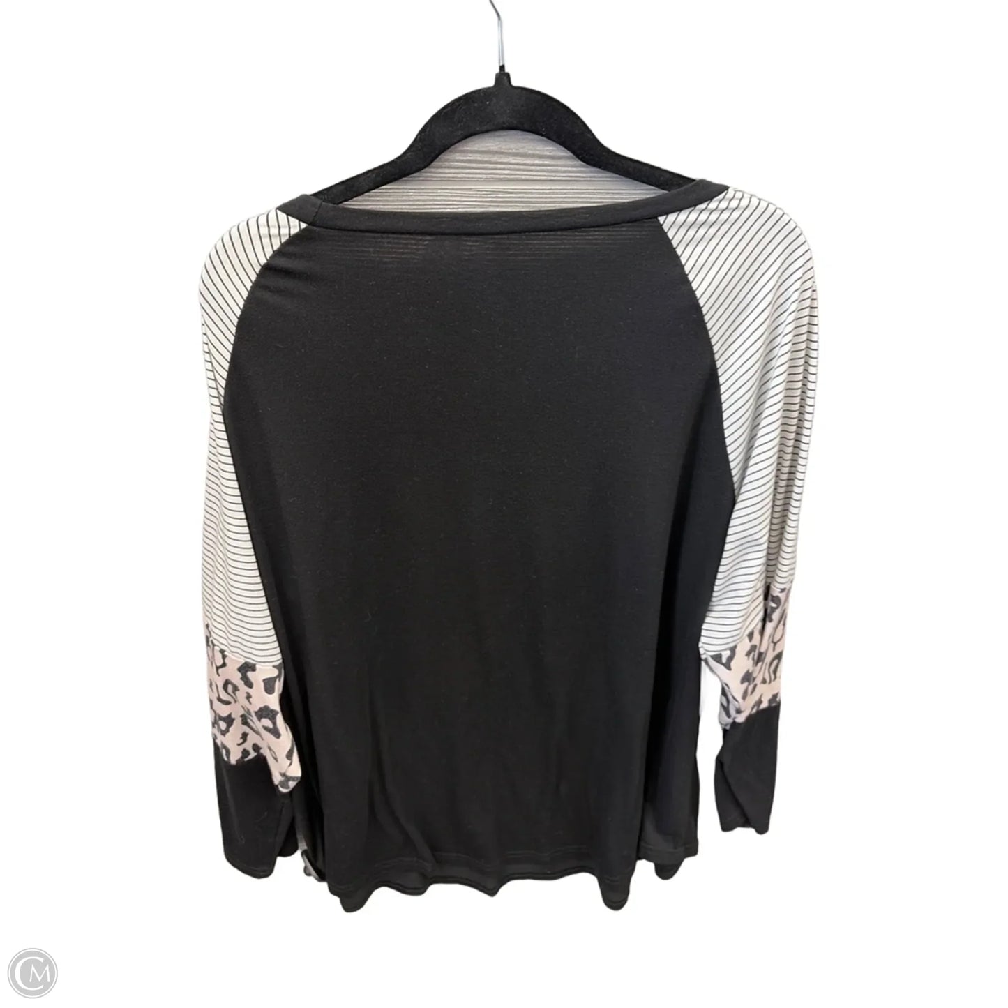 Top Long Sleeve By Cmf In Black, Size: 3x
