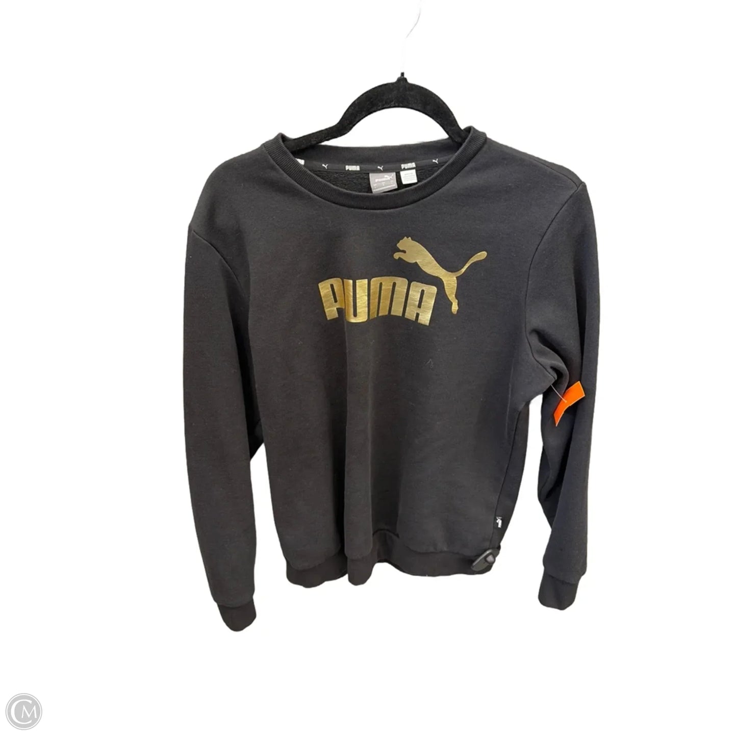 Sweatshirt Crewneck By Puma In Black, Size: L