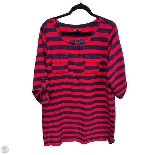 Dress Casual Midi By Gap In Blue & Red, Size: Xl