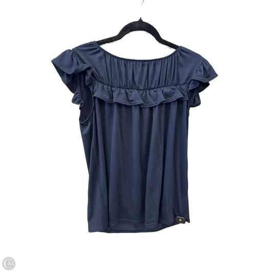 Top Short Sleeve By Lularoe In Navy, Size: M