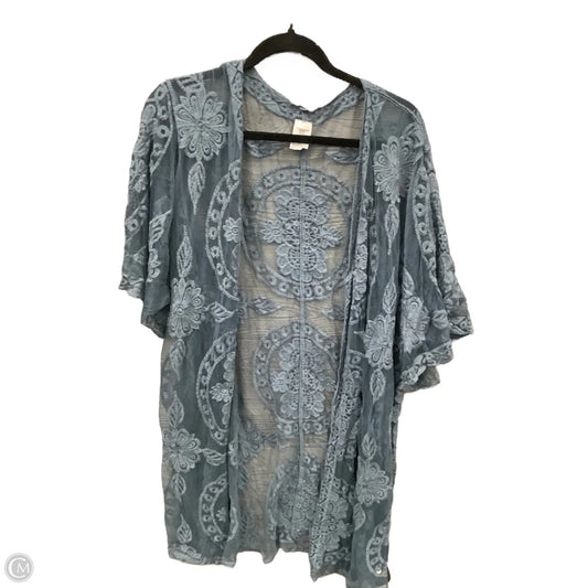 Kimono By Clothes Mentor In Blue, Size: Xxl