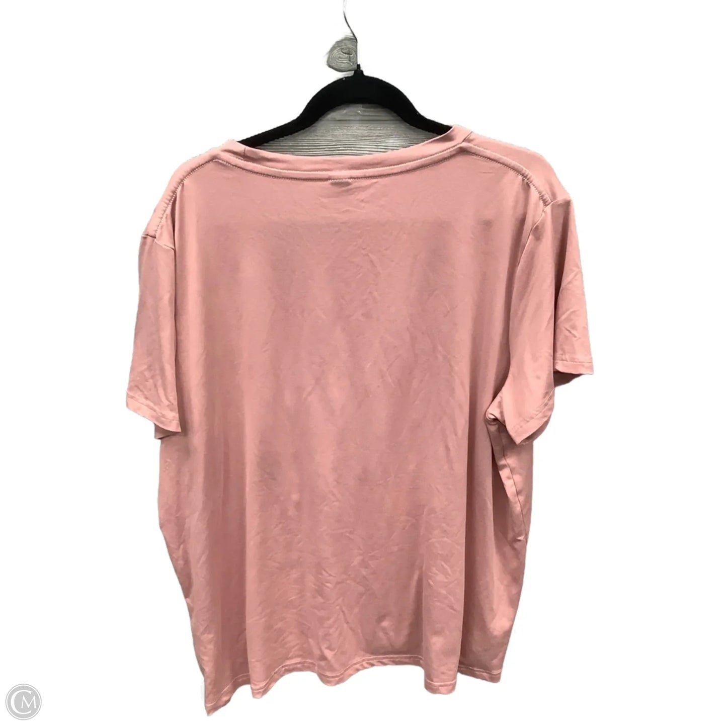 Top Short Sleeve By Shein In Pink, Size: 2x