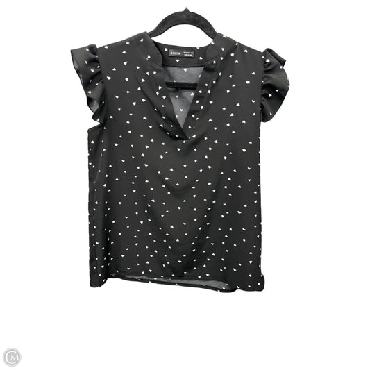 Top Short Sleeve By Shein In Black, Size: S