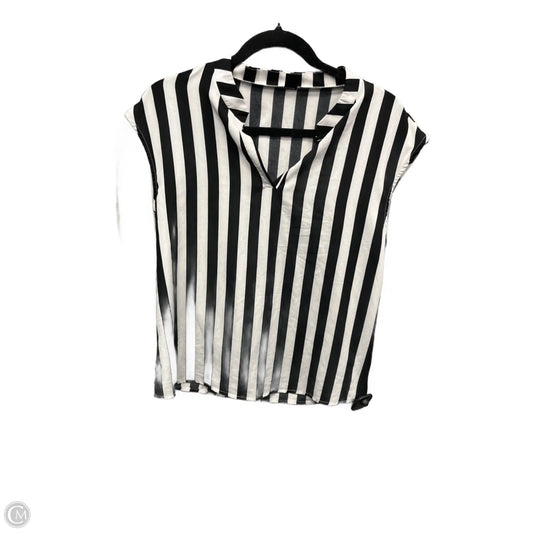 Top Sleeveless By Shein In Black & White, Size: Xs