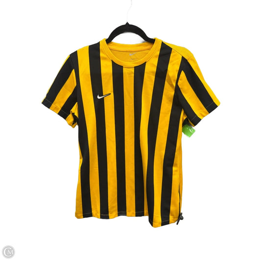 Athletic Top Short Sleeve By Nike Apparel In Yellow, Size: L