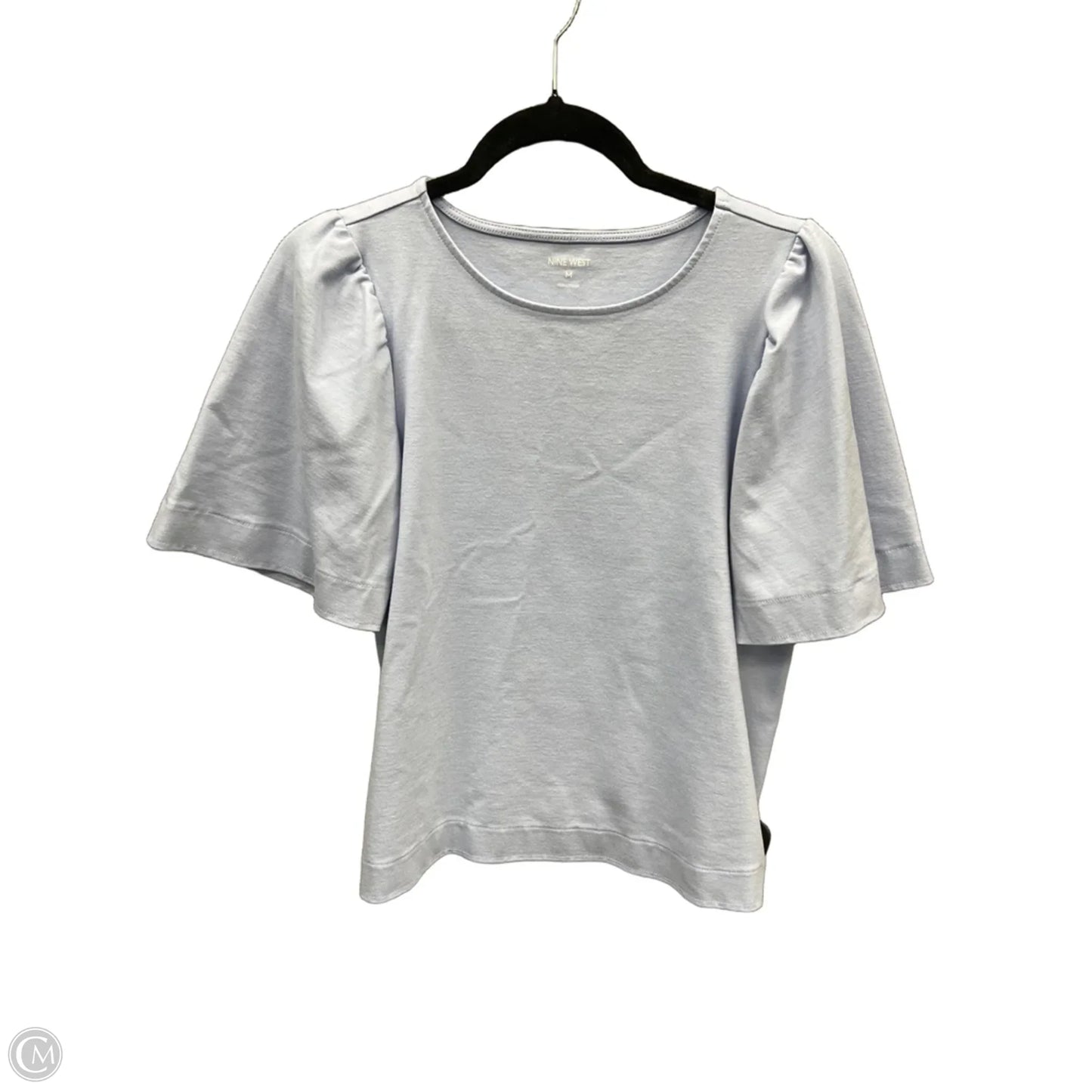 Top Short Sleeve By Nine West Apparel In Blue, Size: M