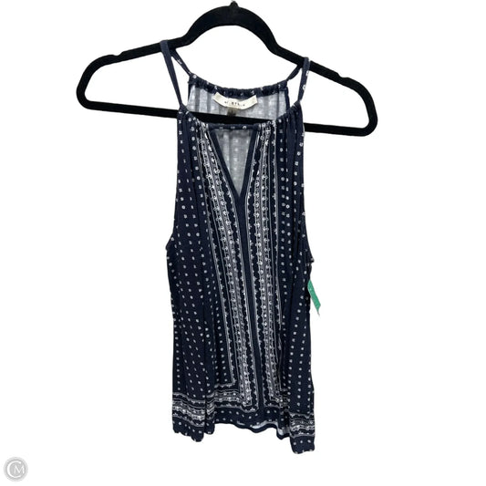 Top Sleeveless By Max Studio In Navy, Size: L