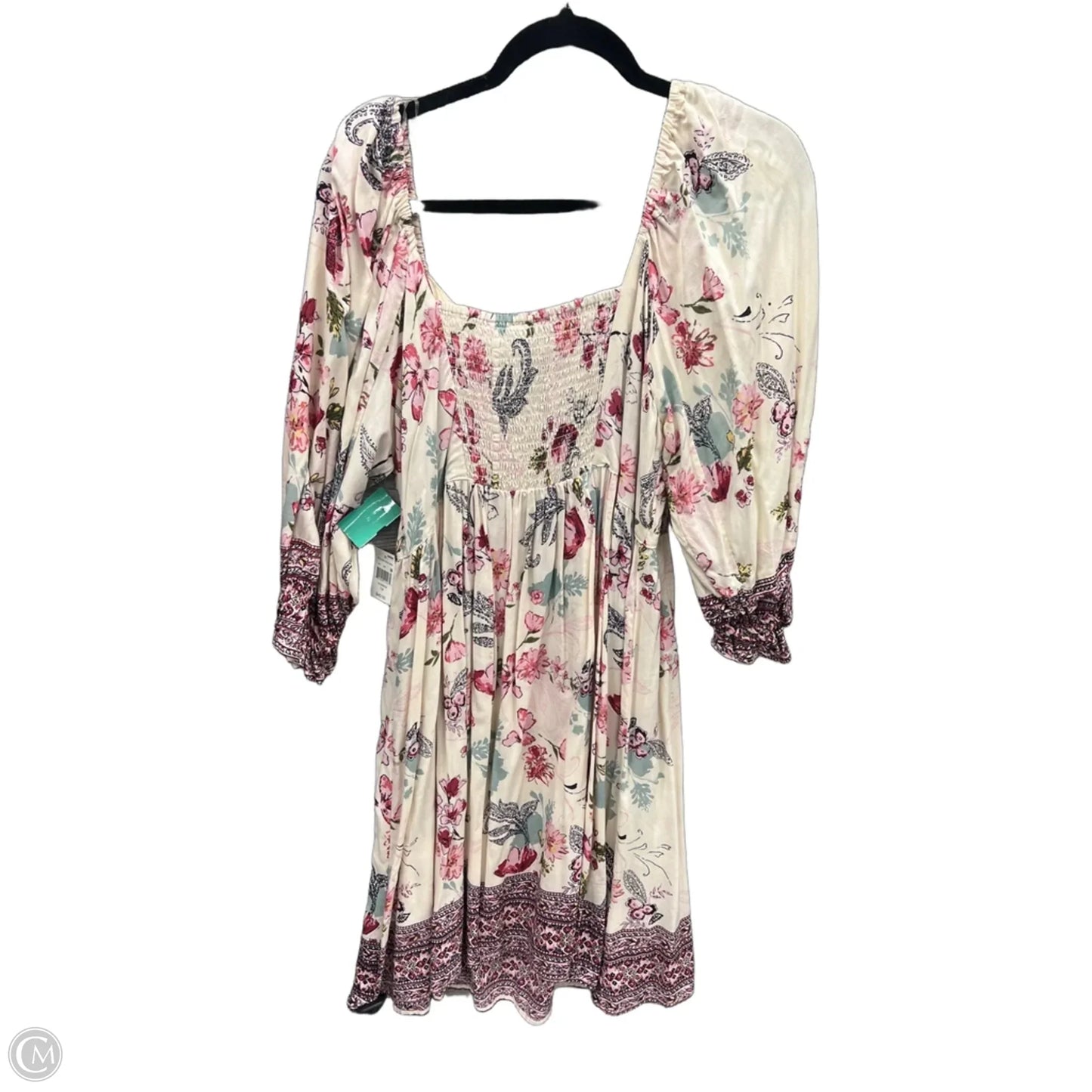 Dress Casual Short By Angie In Floral Print, Size: 1x