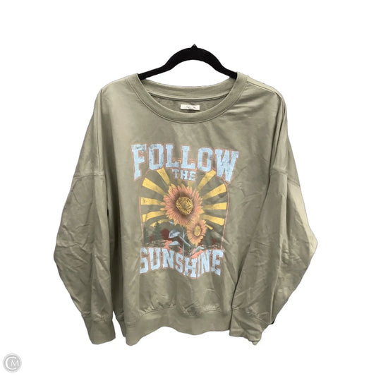 Sweatshirt Crewneck By Maurices In Green, Size: Xl