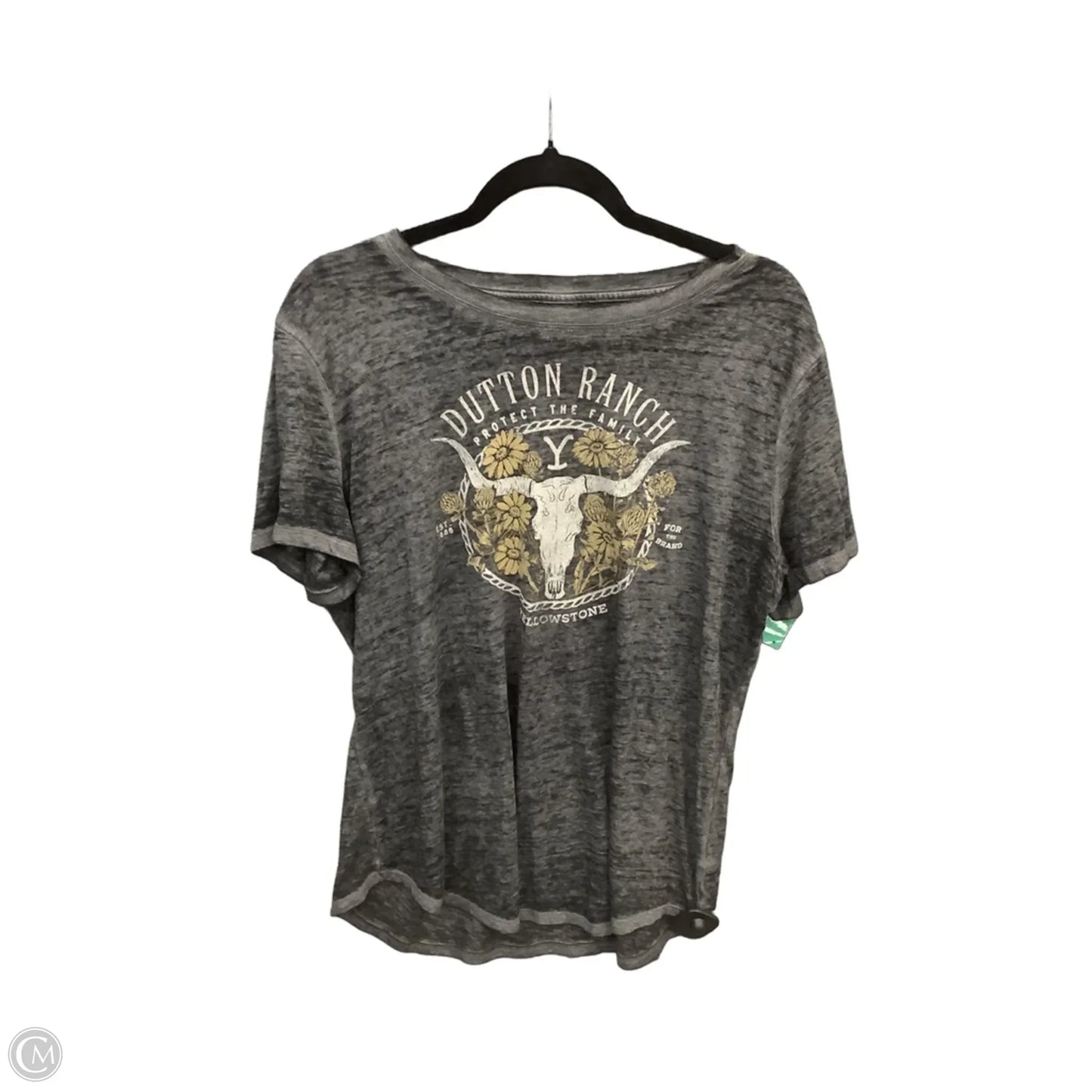 Top Short Sleeve By Clothes Mentor In Grey, Size: Xl