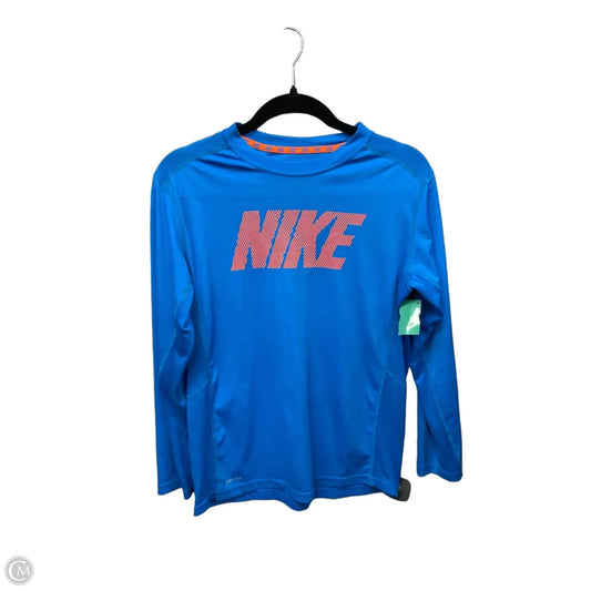 Athletic Top Long Sleeve Crewneck By Nike Apparel In Blue, Size: Xl