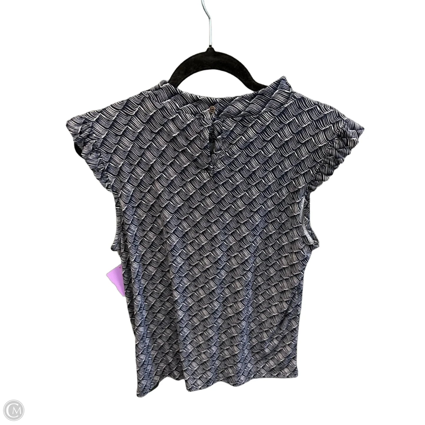 Top Short Sleeve By Adrianna Papell In Navy, Size: M