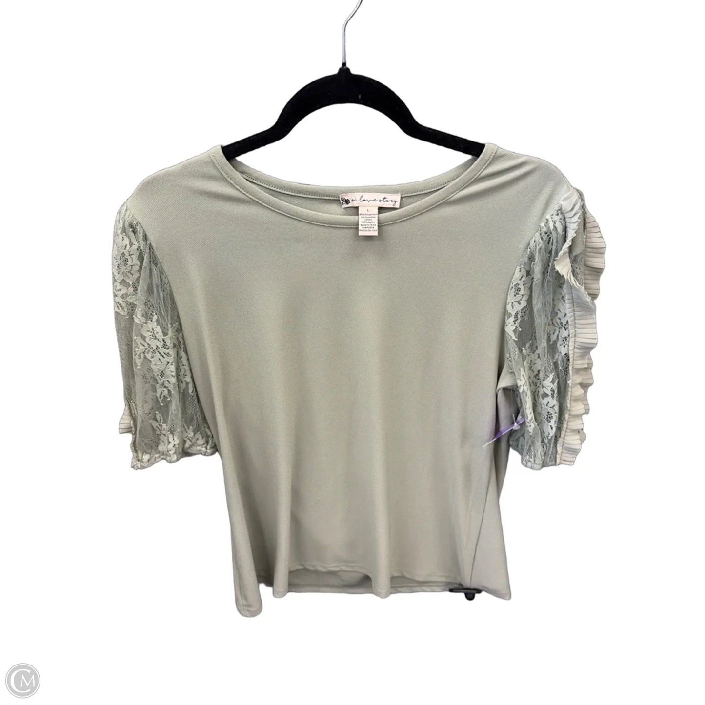 Top Short Sleeve By A Love Story In Green, Size: L