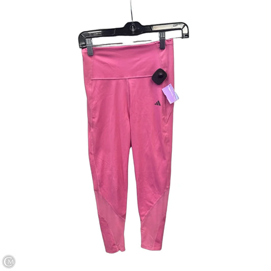 Athletic Leggings By Adidas In Pink, Size: S