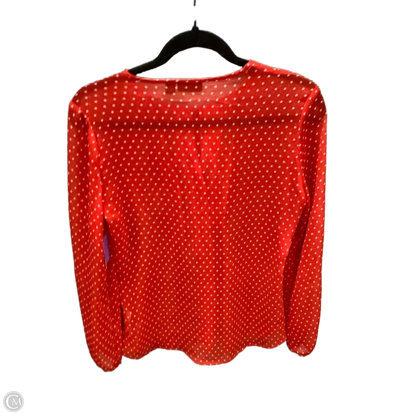 Top Long Sleeve By Ana In Red, Size: S