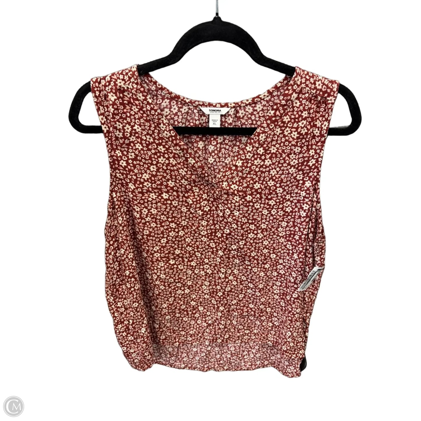 Top Sleeveless By Sonoma In Brown, Size: Xl