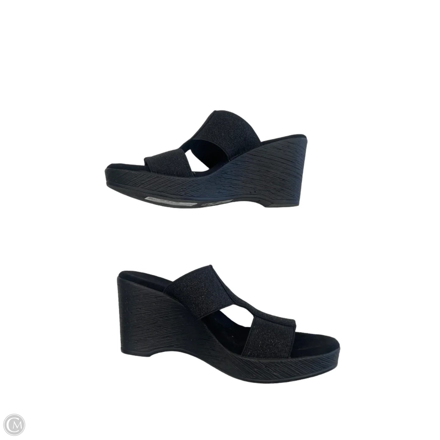 Sandals Heels Wedge By Croft And Barrow In Black, Size: 8.5