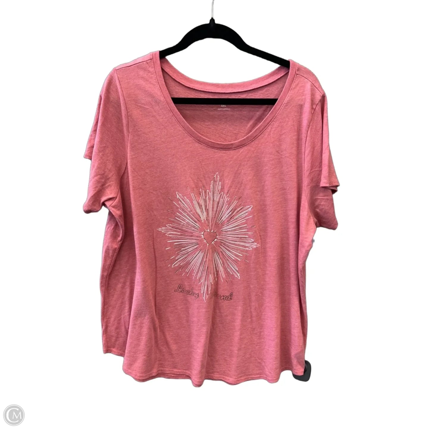Top Short Sleeve By Lucky Brand In Red, Size: Xxl