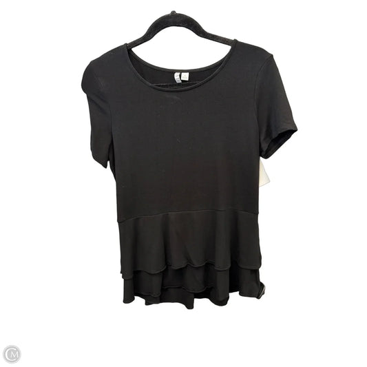 Top Short Sleeve By Elle In Black, Size: S