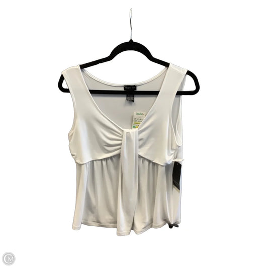 Top Sleeveless By Clothes Mentor In White, Size: L