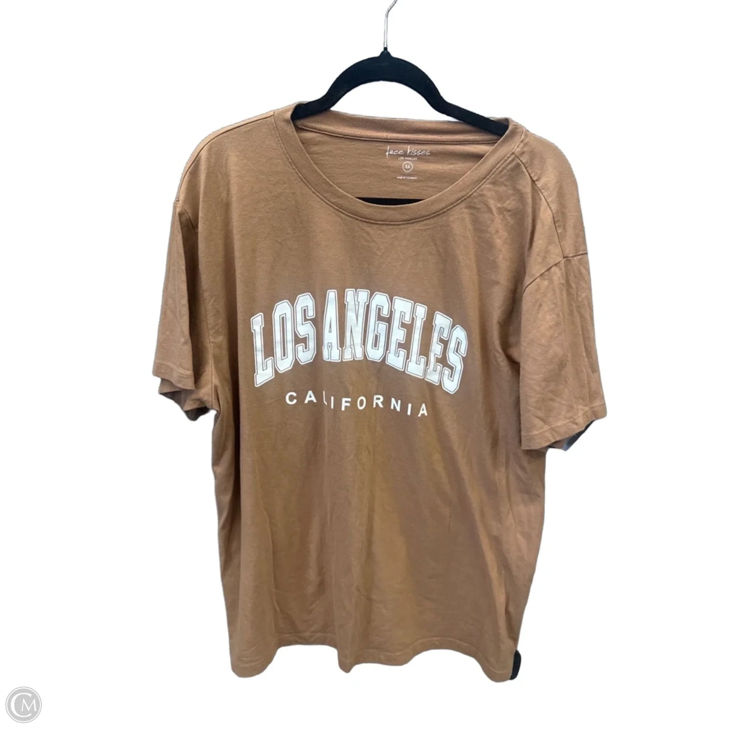 Top Short Sleeve By Free Kisses In Brown, Size: 36b